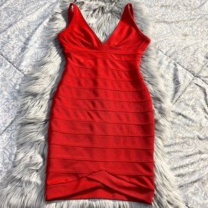 Miusol Red Bodycon Dress